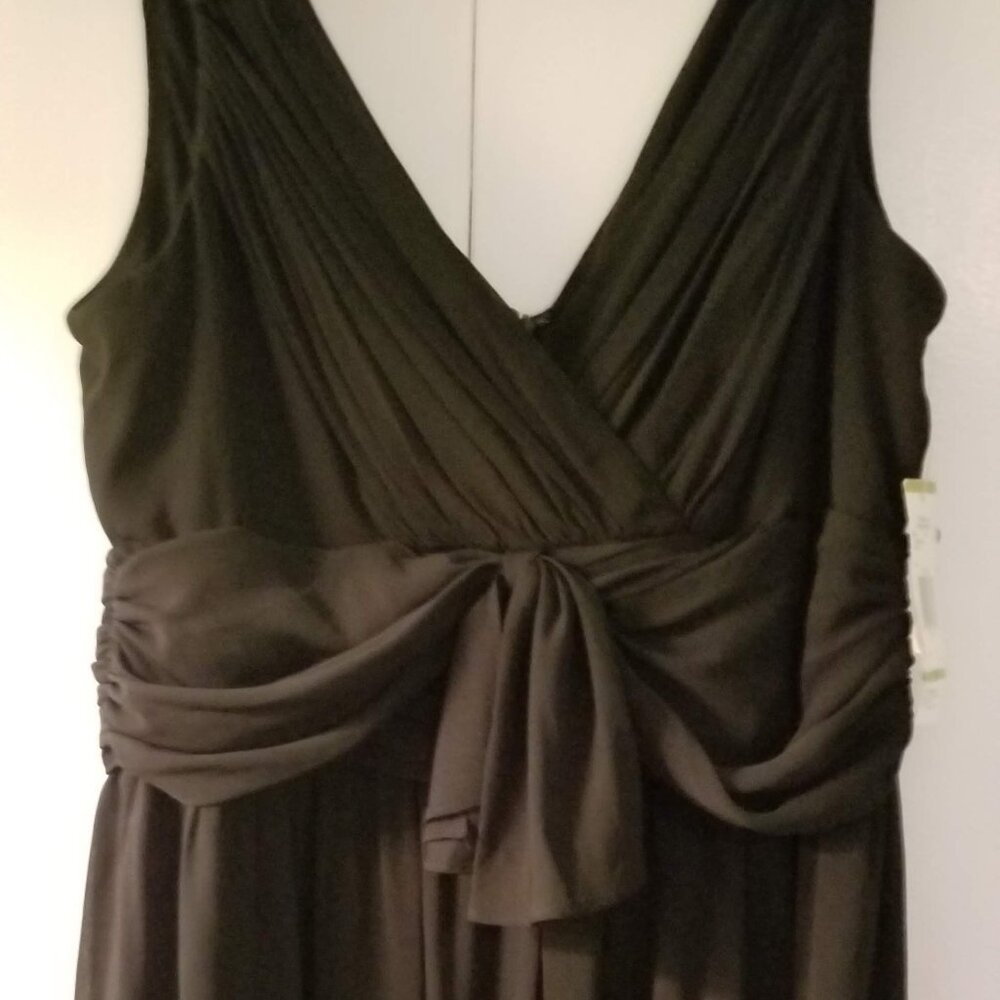 NWT Evan Picone Black chiffon cocktail dress, size 14